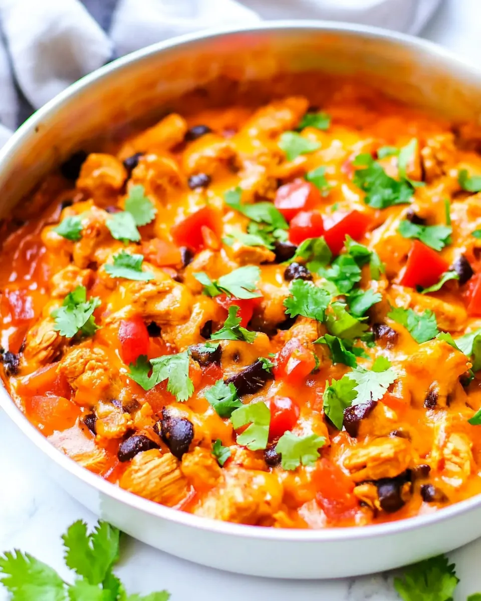 Cheesy Chicken Taco Skillet