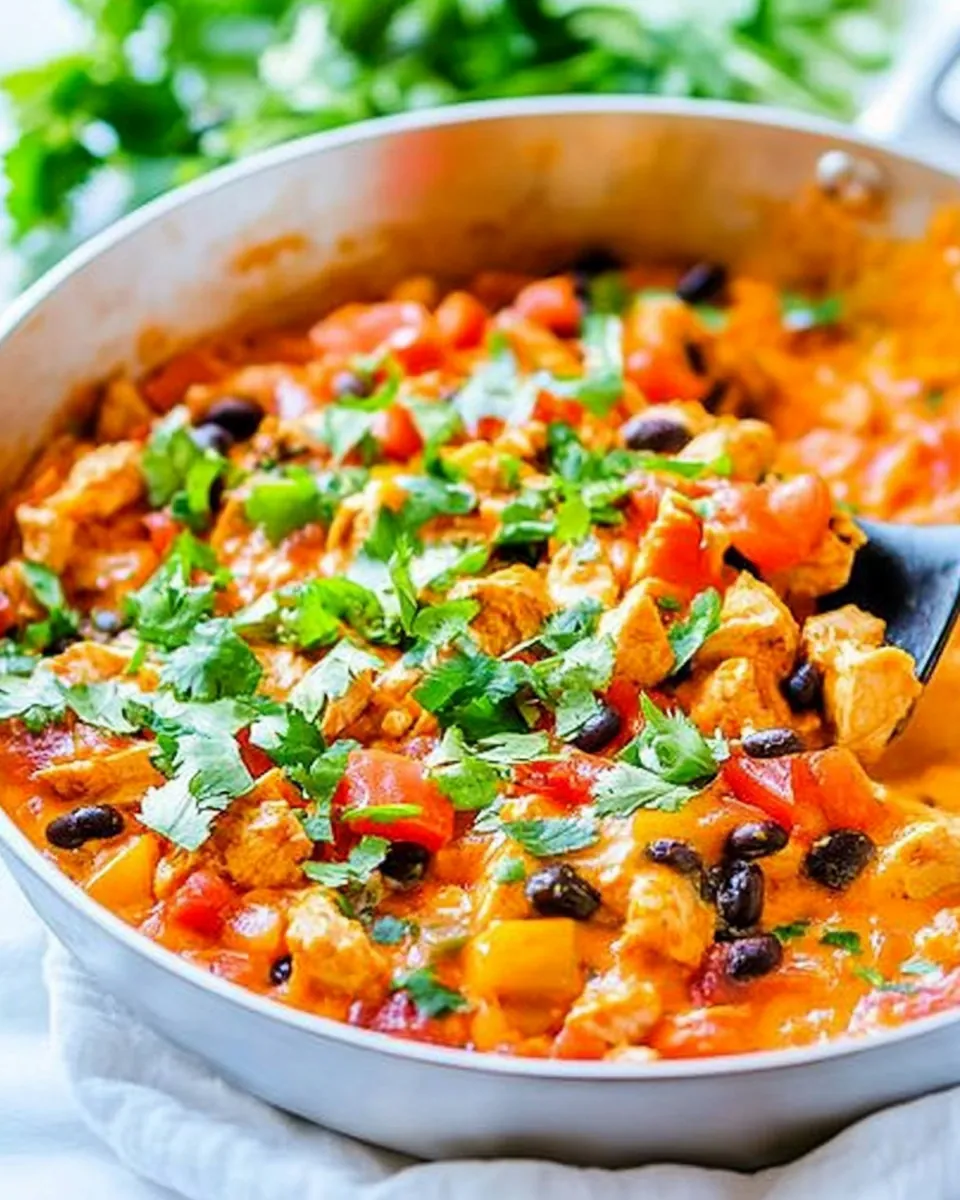 Cheesy Chicken Taco Skillet