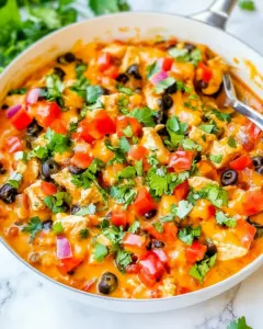Cheesy Chicken Taco Skillet
