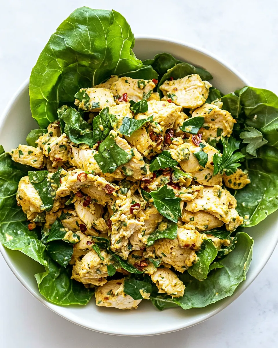 Healthy Moroccan Spiced Greek Yogurt Chicken Salad