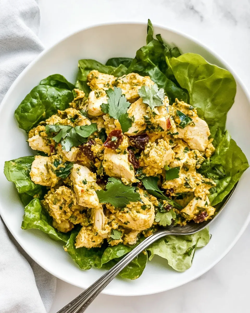 Healthy Moroccan Spiced Greek Yogurt Chicken Salad