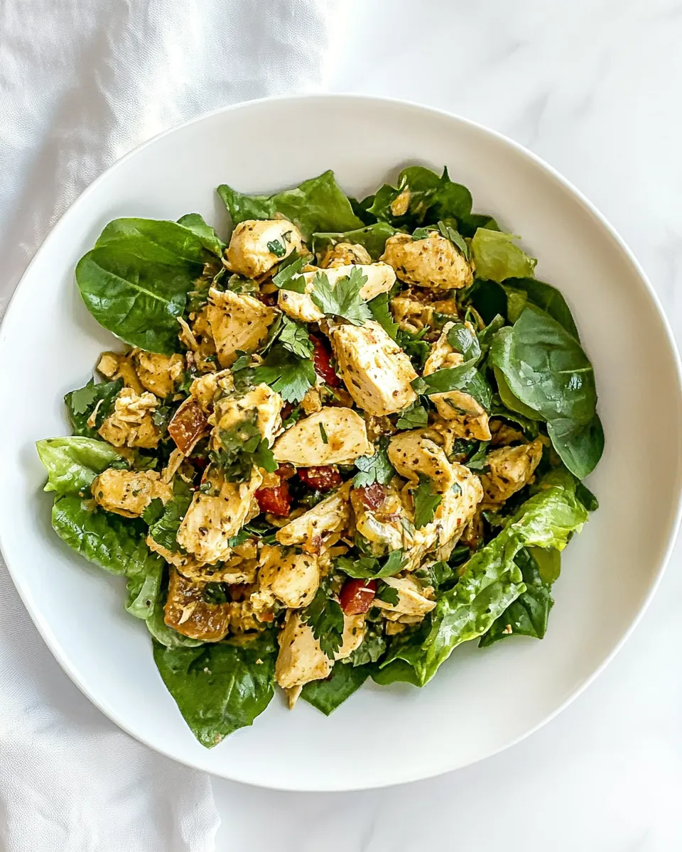 Healthy Moroccan Spiced Greek Yogurt Chicken Salad