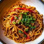 Sesame Garlic Chicken Lo Mein