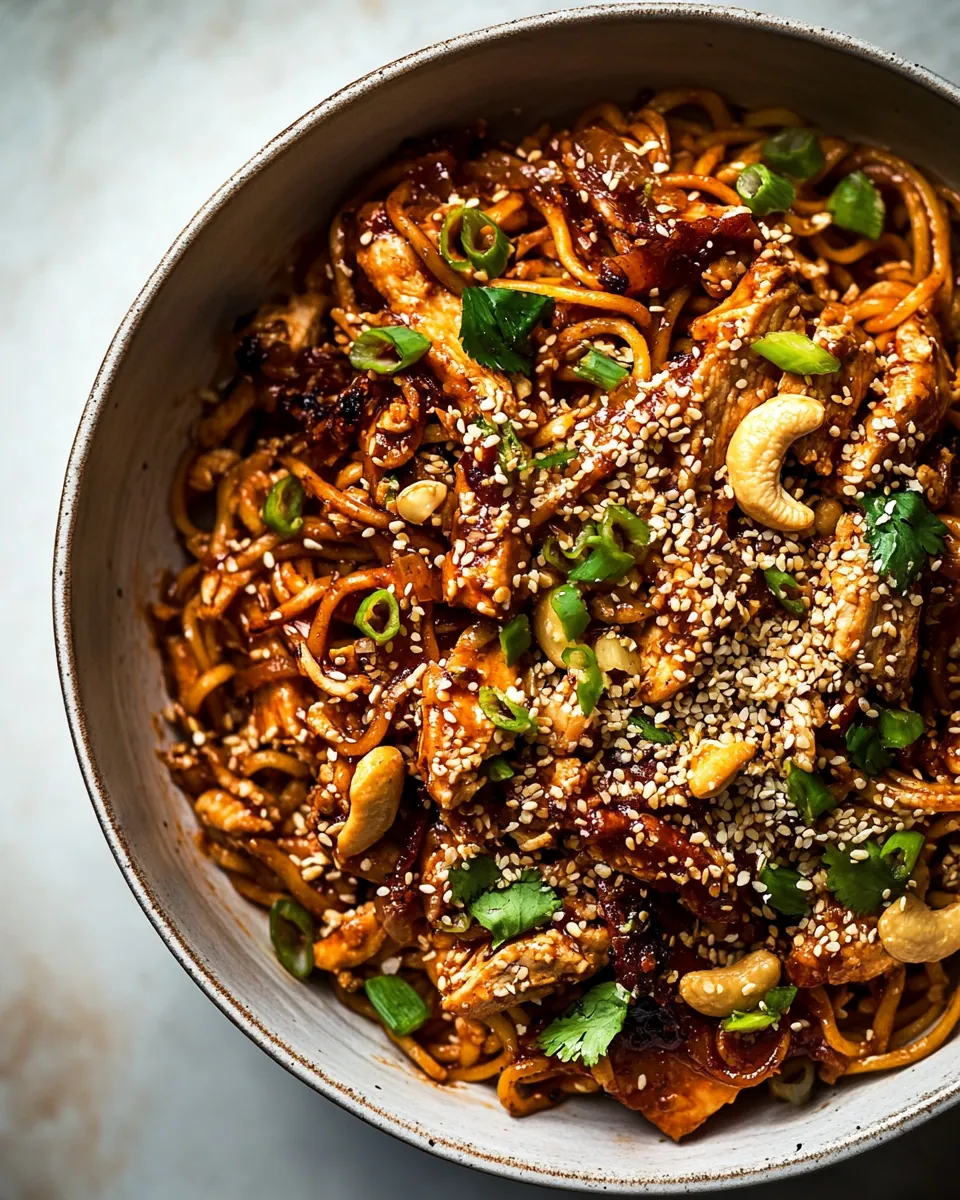 20 Minute Cashew Chicken Noodles