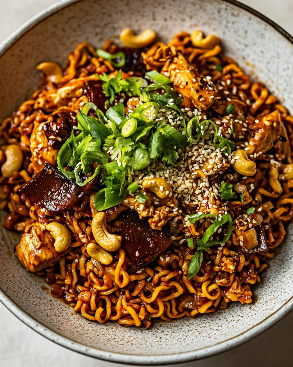 20 Minute Cashew Chicken Noodles