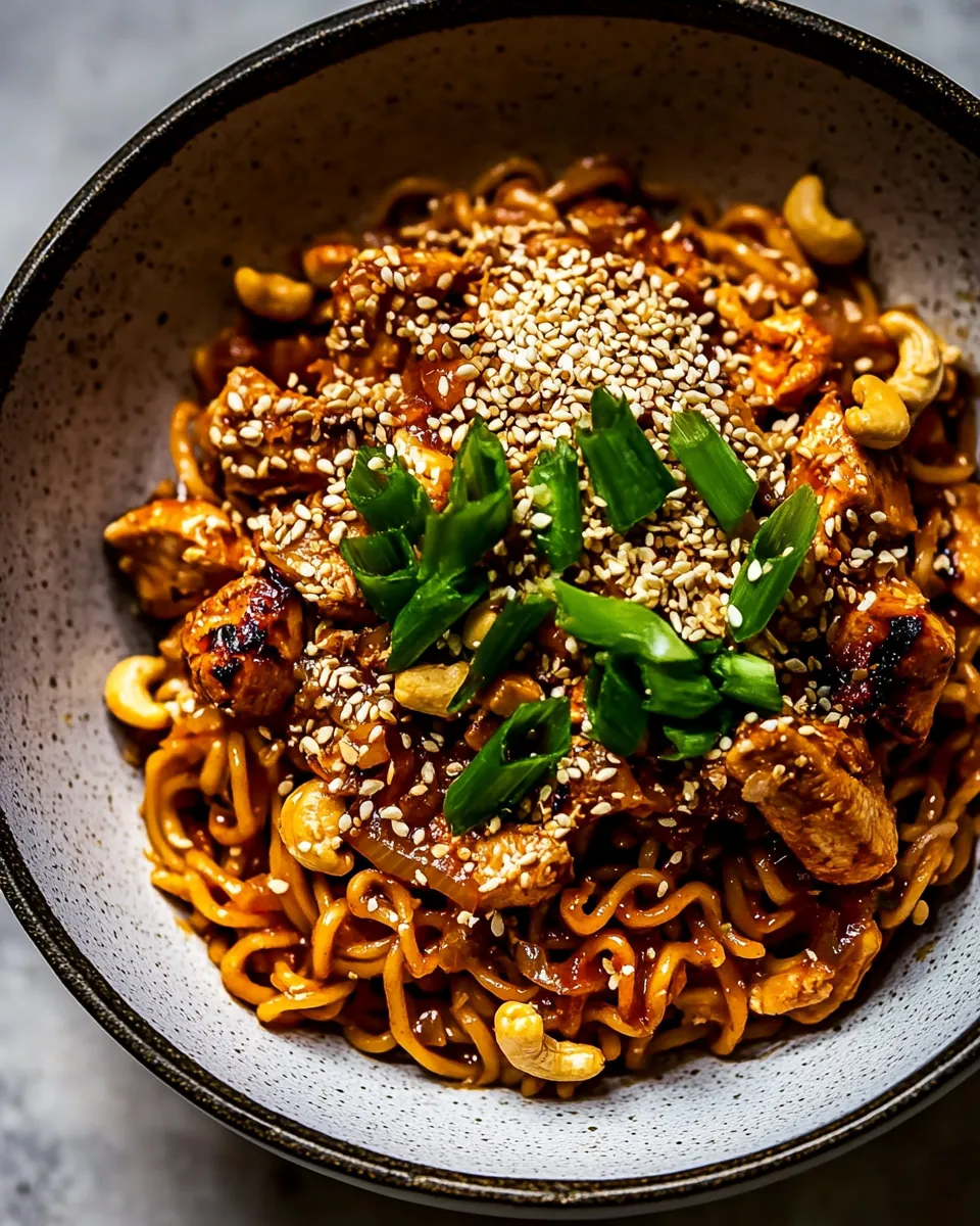 20 Minute Cashew Chicken Noodles