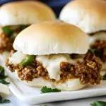 Chicken Cheesesteak Sloppy Joe Sliders