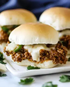 Chicken Cheesesteak Sloppy Joe Sliders
