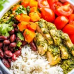 Cilantro Chicken with Rice and Beans