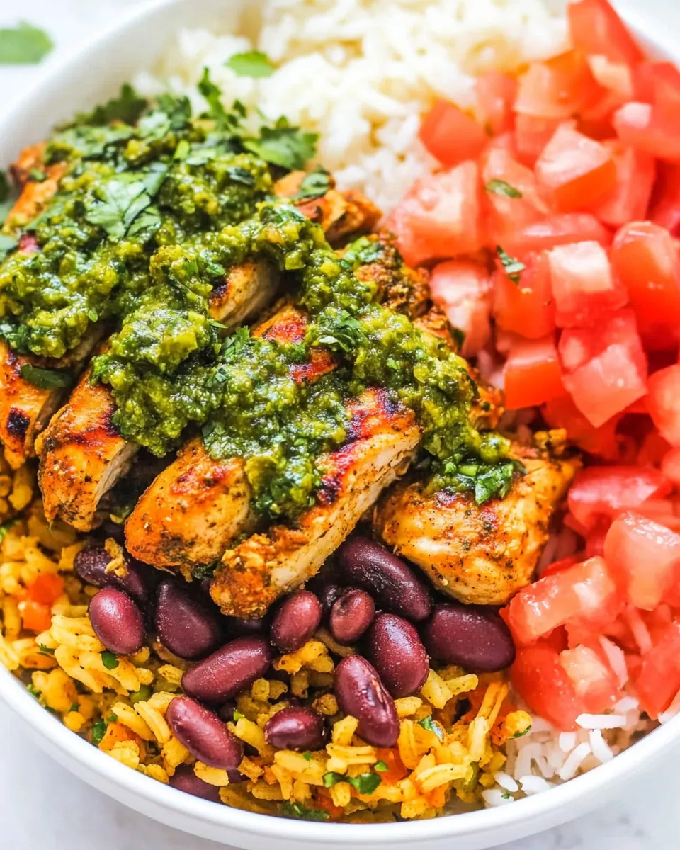 Cilantro Chicken with Rice and Beans