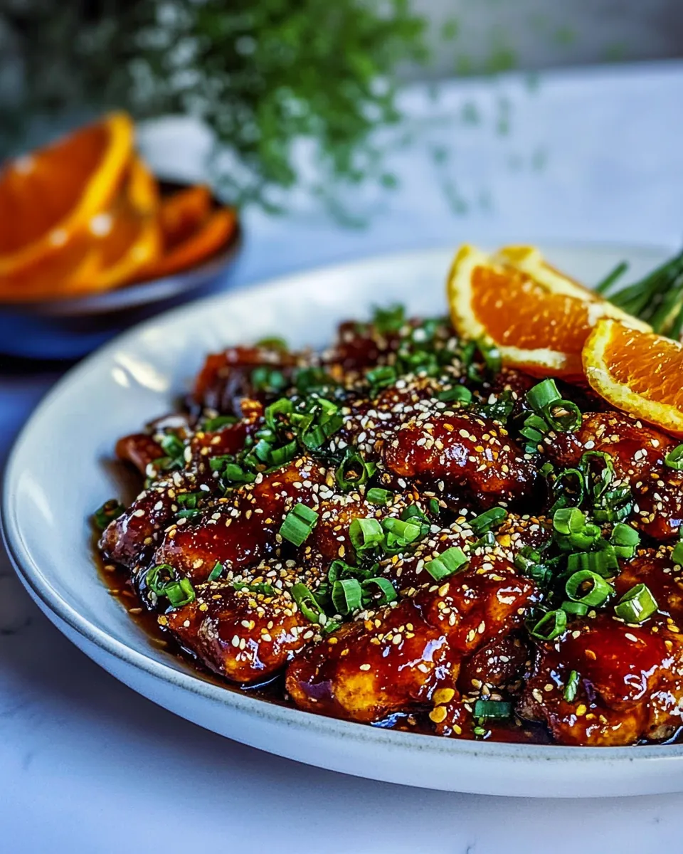 Crispy Orange Garlic Chicken