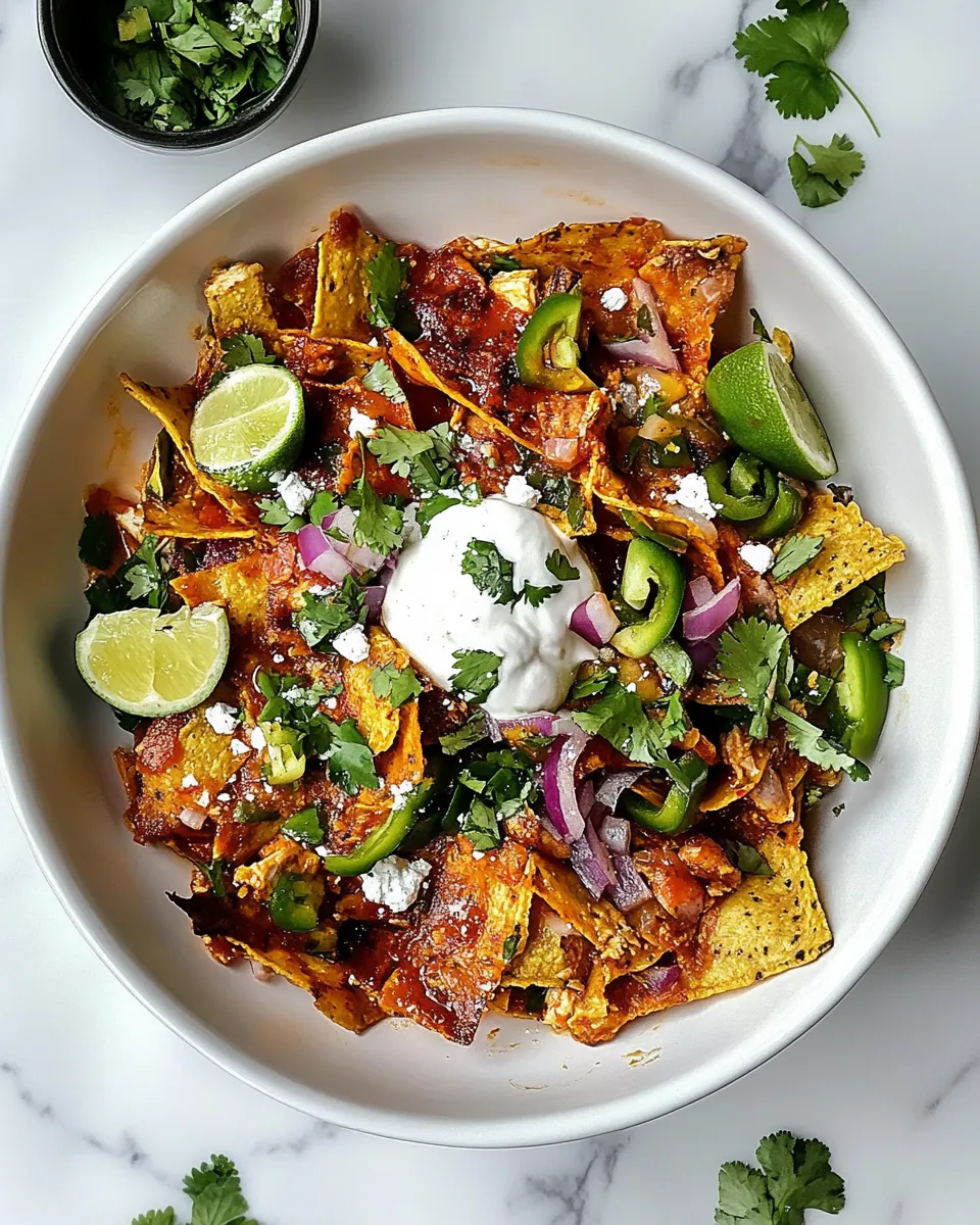 Fire Roasted Chicken Chilaquiles