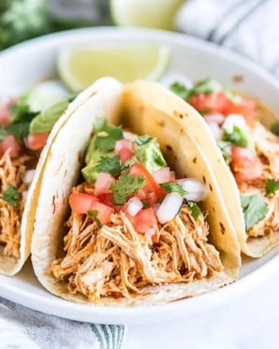 Crock Pot Shredded Chicken Tacos