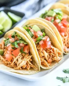 Crock Pot Shredded Chicken Tacos