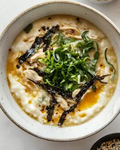 Chinese Egg Drop Chicken Rice Soup