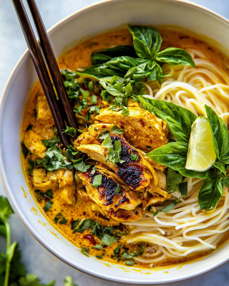 Creamy Thai Turmeric Chicken and Noodles