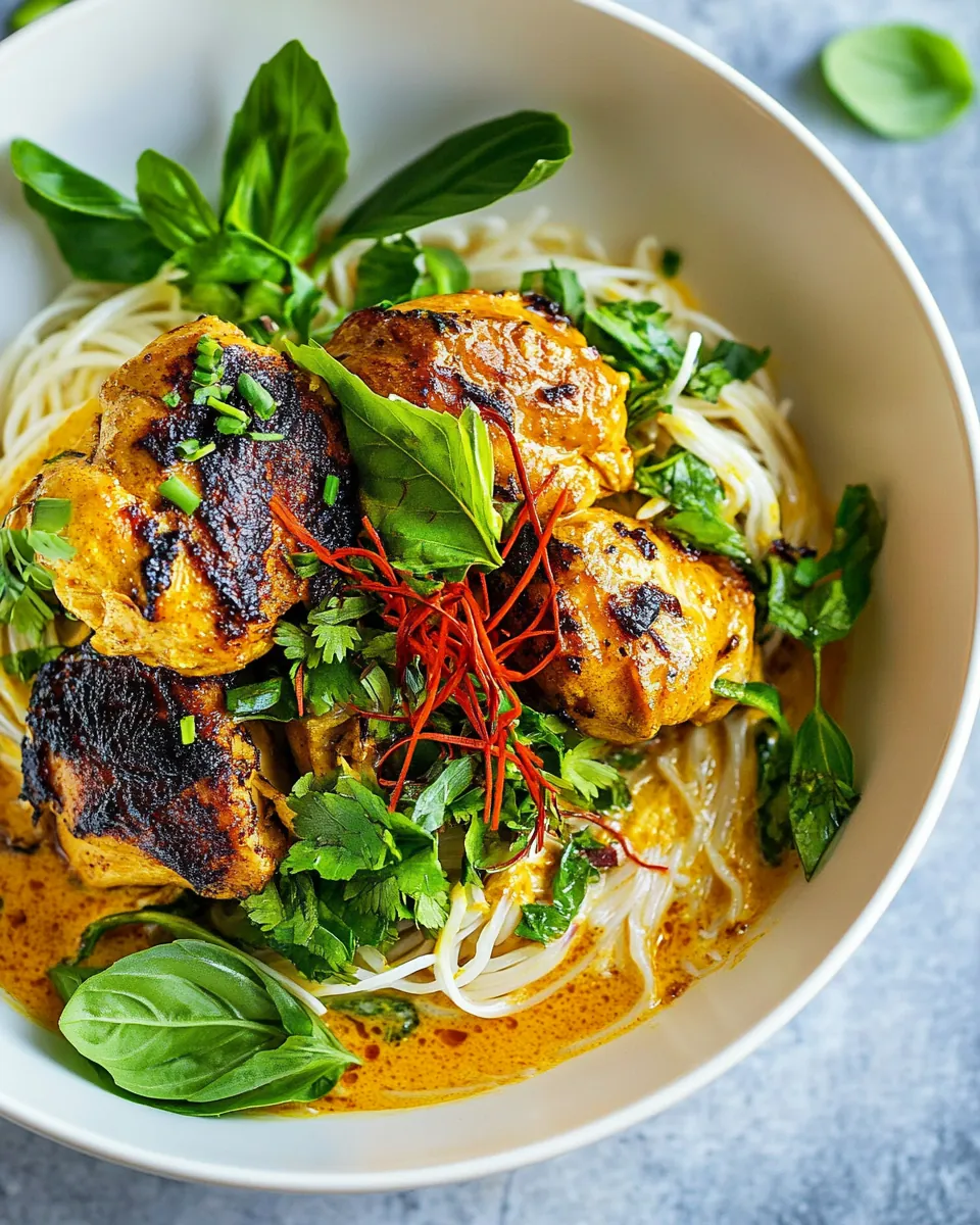 Creamy Thai Turmeric Chicken and Noodles