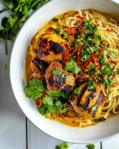 Creamy Thai Turmeric Chicken and Noodles