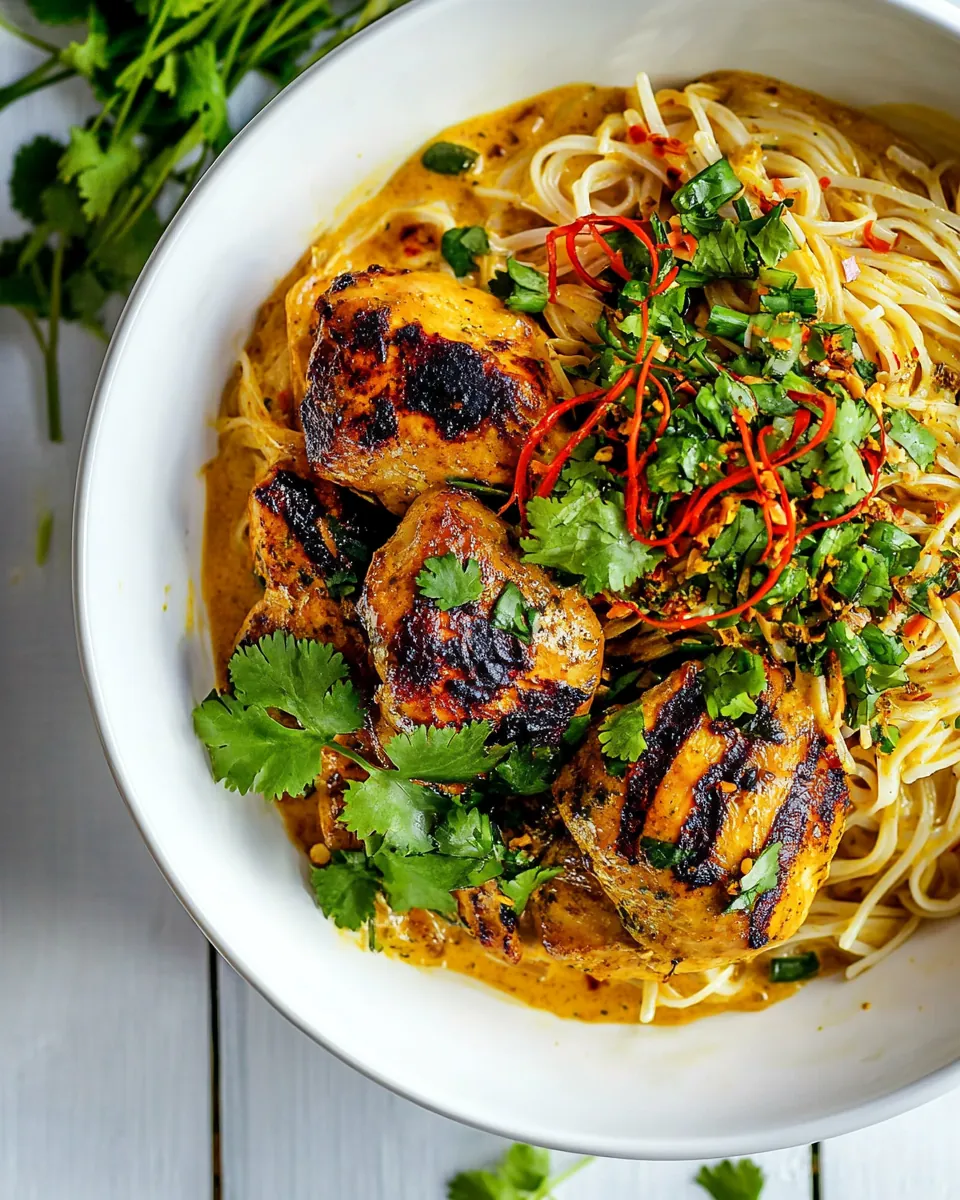 Creamy Thai Turmeric Chicken and Noodles