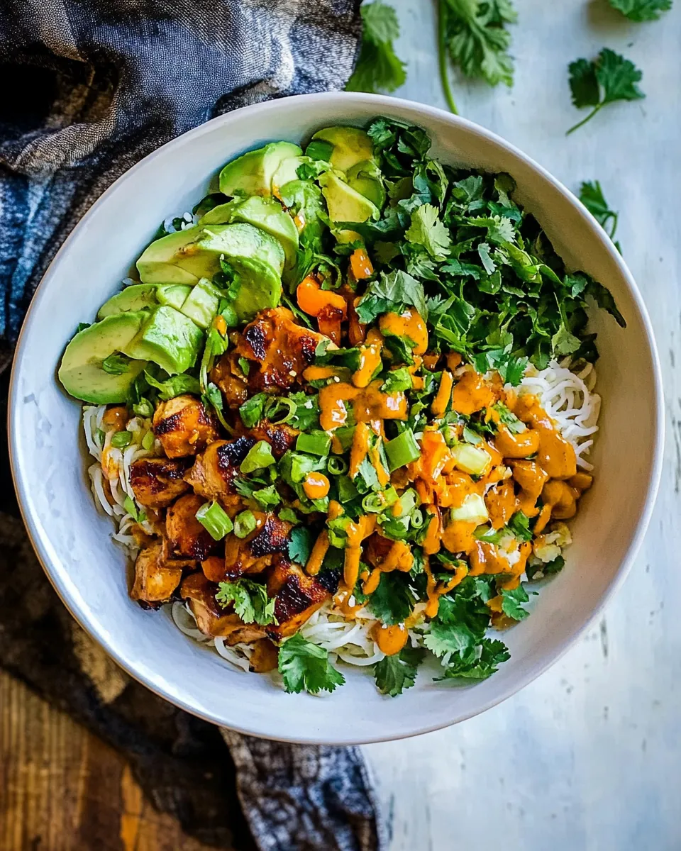 Ginger Peanut Chicken Bowls