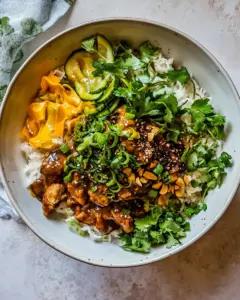 Ginger Peanut Chicken Bowls