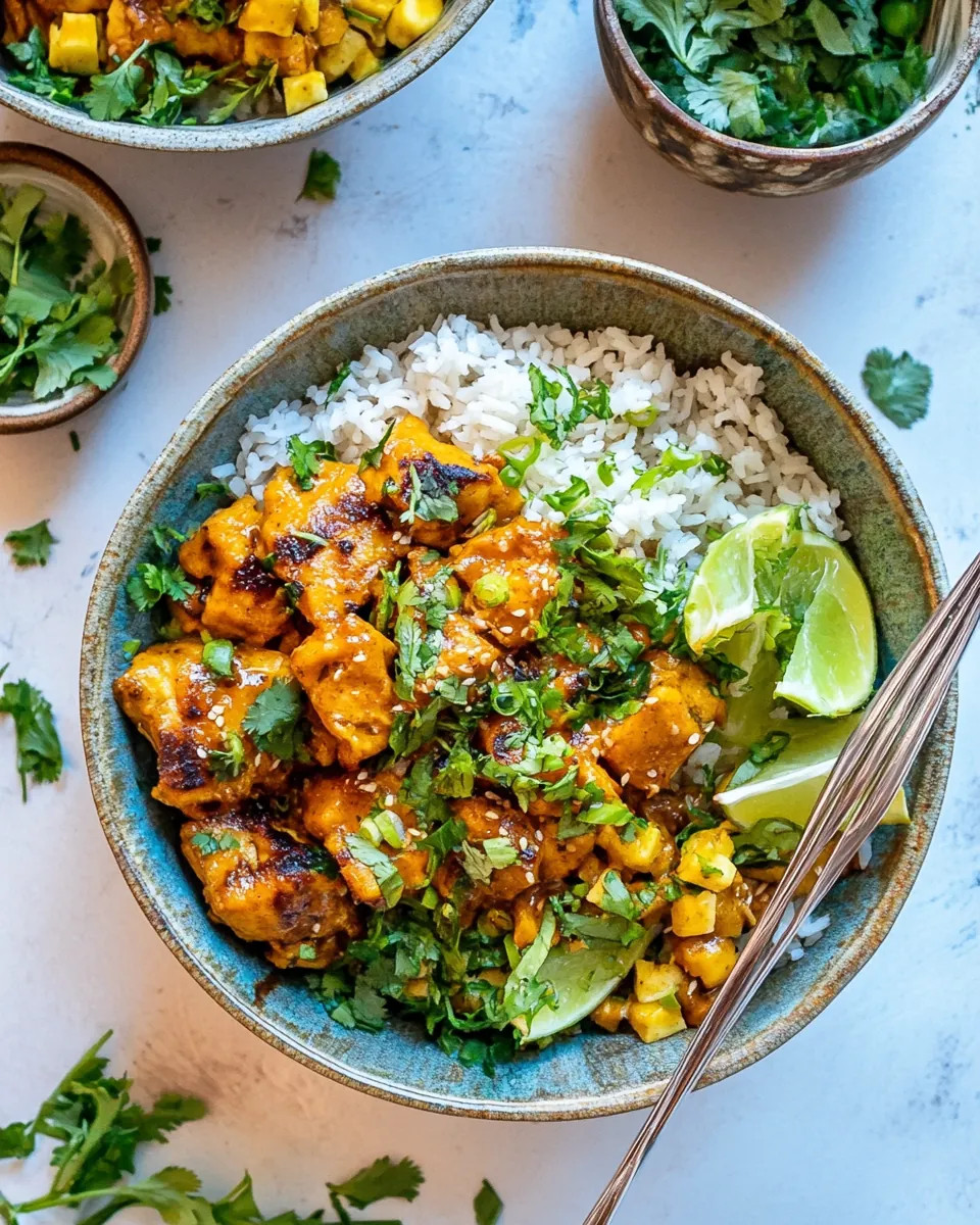 Ginger Peanut Chicken Bowls