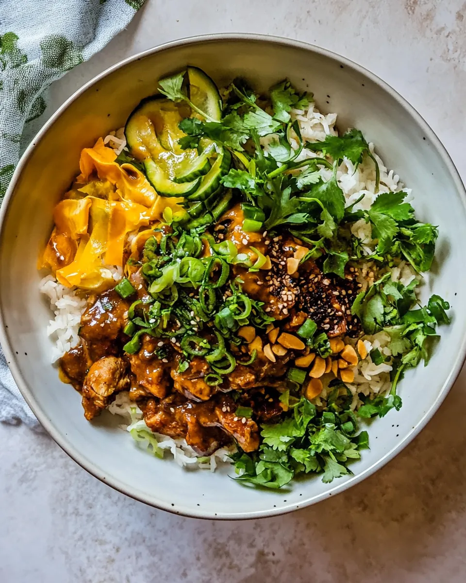 Ginger Peanut Chicken Bowls