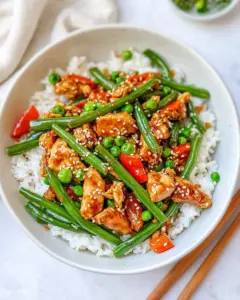 Sesame Chicken Green Bean Stir Fry