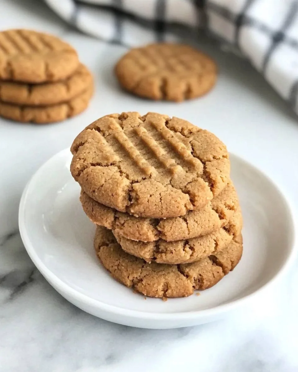 4 Ingredient Peanut Butter Cookies