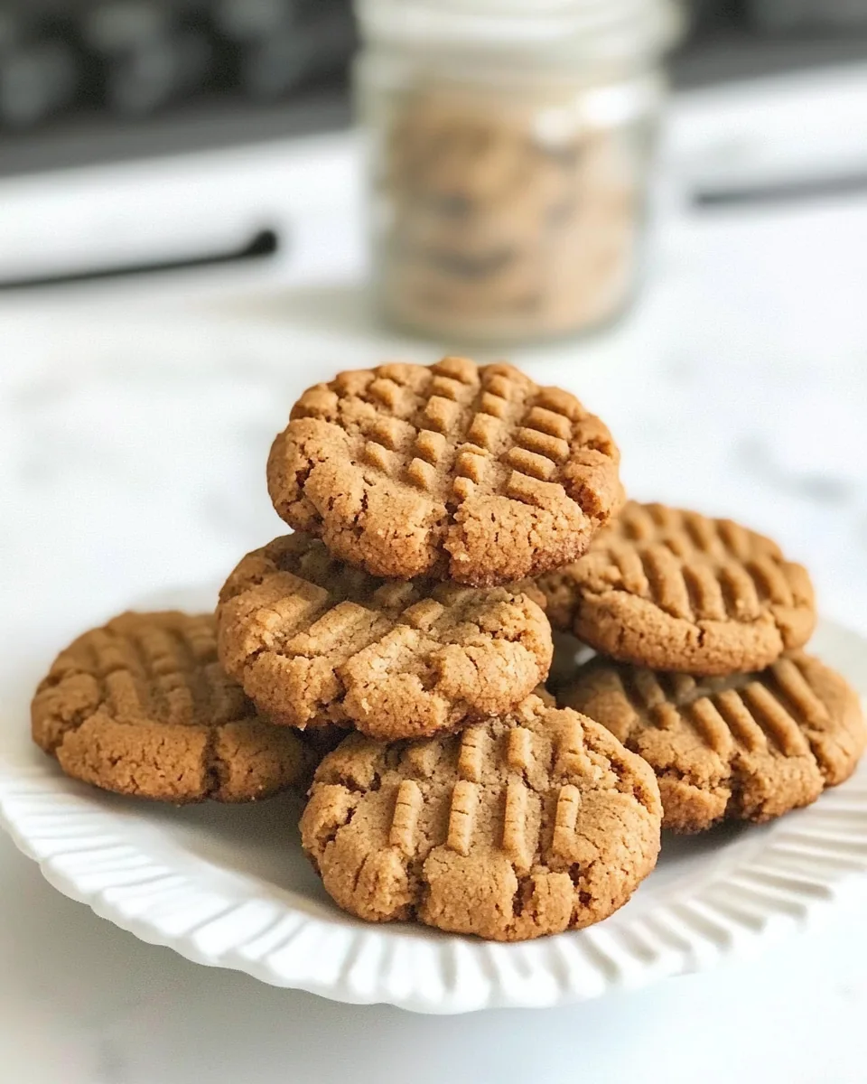 4 Ingredient Peanut Butter Cookies