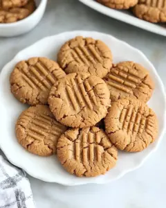 4 Ingredient Peanut Butter Cookies