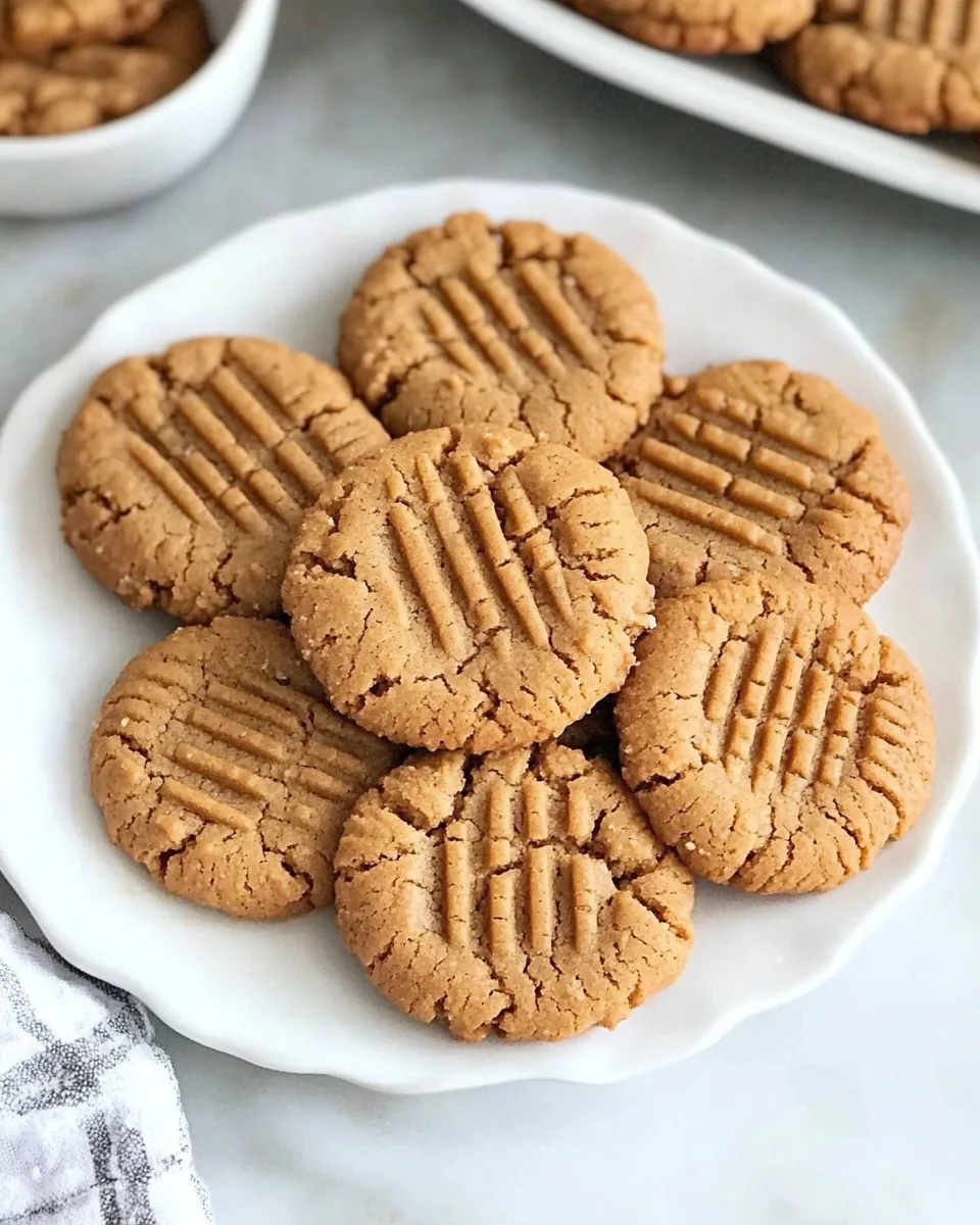 4 Ingredient Peanut Butter Cookies