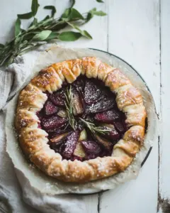 Vegetarian Roast Beetroot Onion Galette