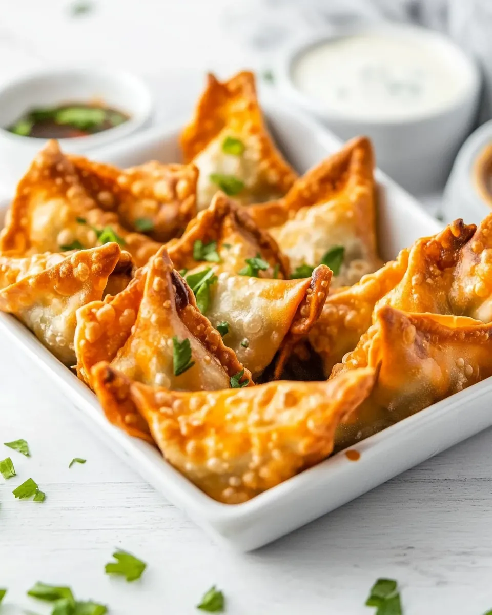 Air Fryer Buffalo Chicken Wontons