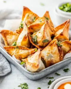 Air Fryer Buffalo Chicken Wontons