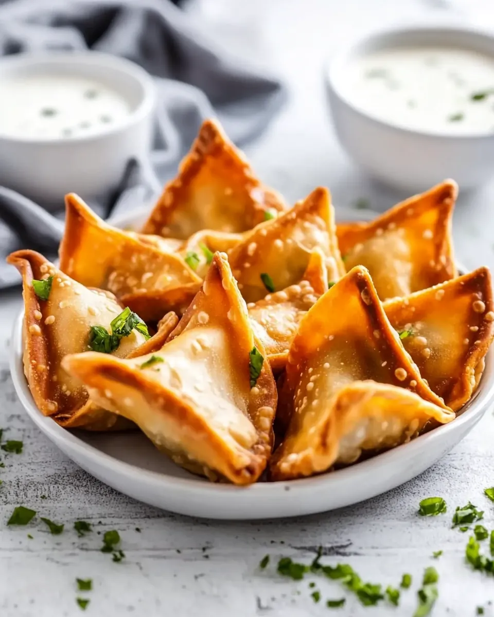 Air Fryer Buffalo Chicken Wontons