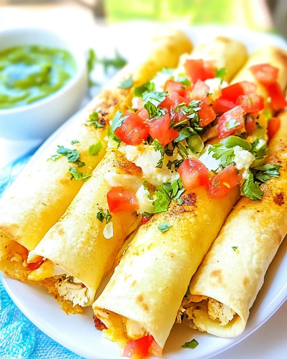 Air Fryer Chicken Taquitos