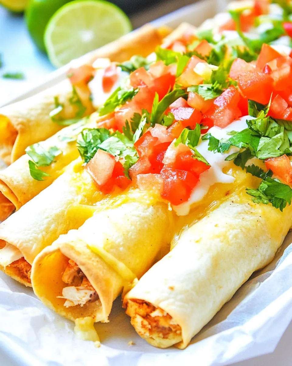 Air Fryer Chicken Taquitos
