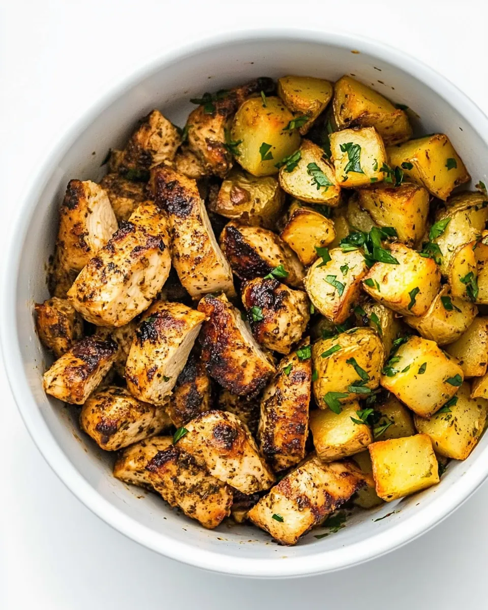 Air Fryer Chicken and Potatoes