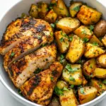 Air Fryer Chicken and Potatoes