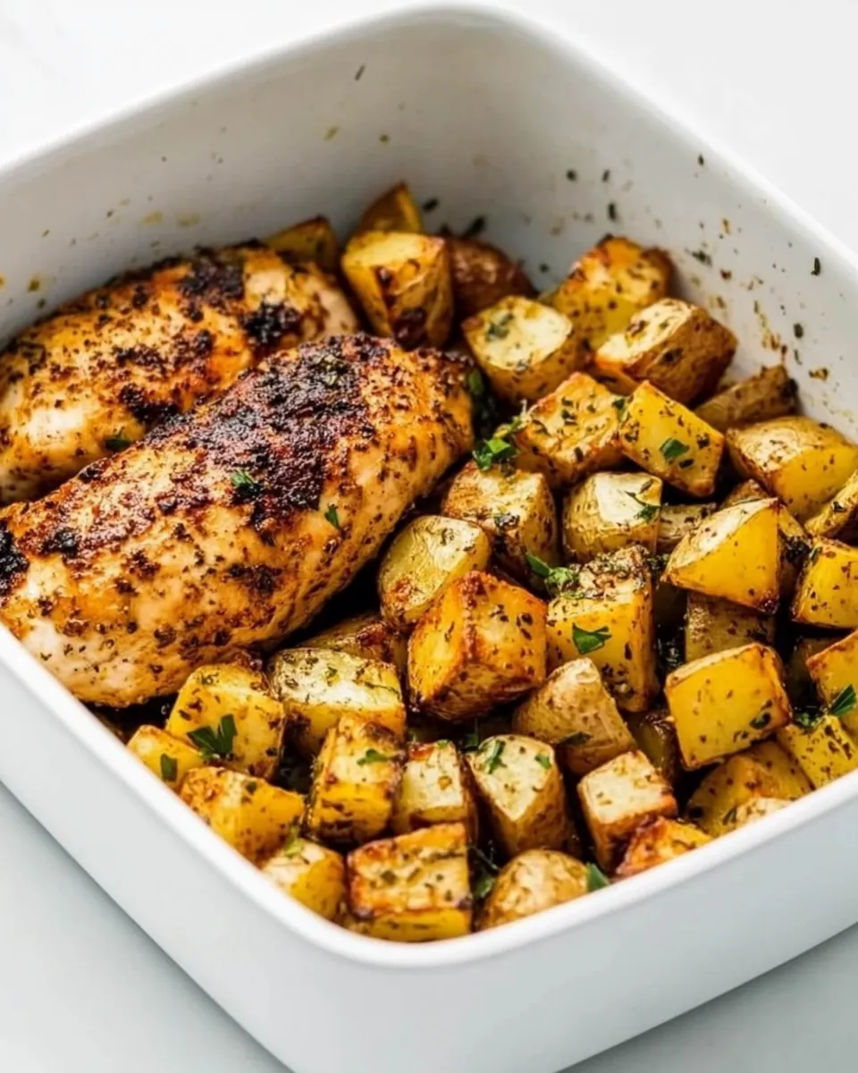 Air Fryer Chicken and Potatoes