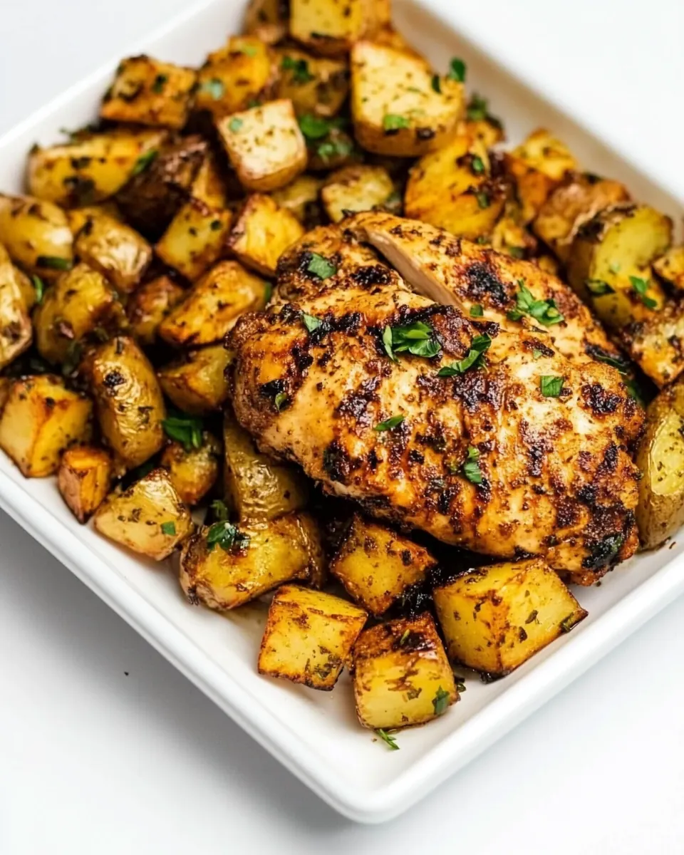 Air Fryer Chicken and Potatoes