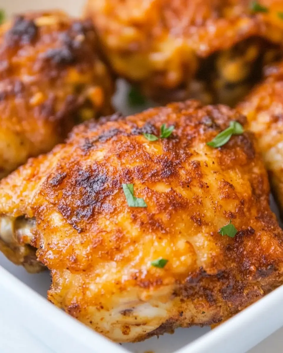 Air Fryer Crispy Chicken Thighs