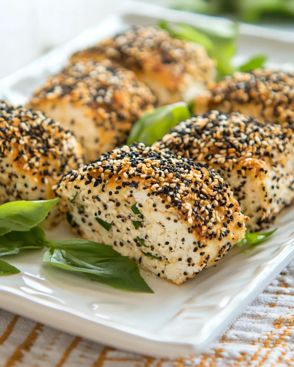 Air Fryer Everything Bagel Chicken Roll-Ups