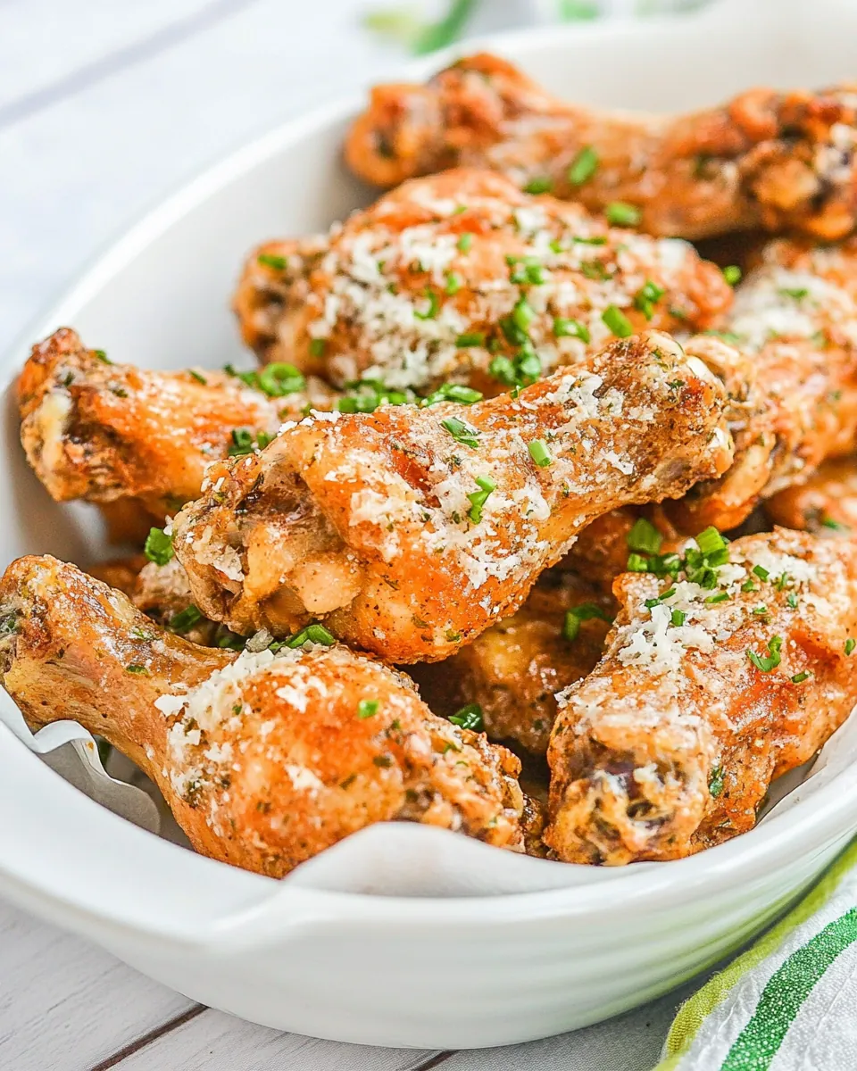 Air Fryer Garlic Parmesan Chicken Wings