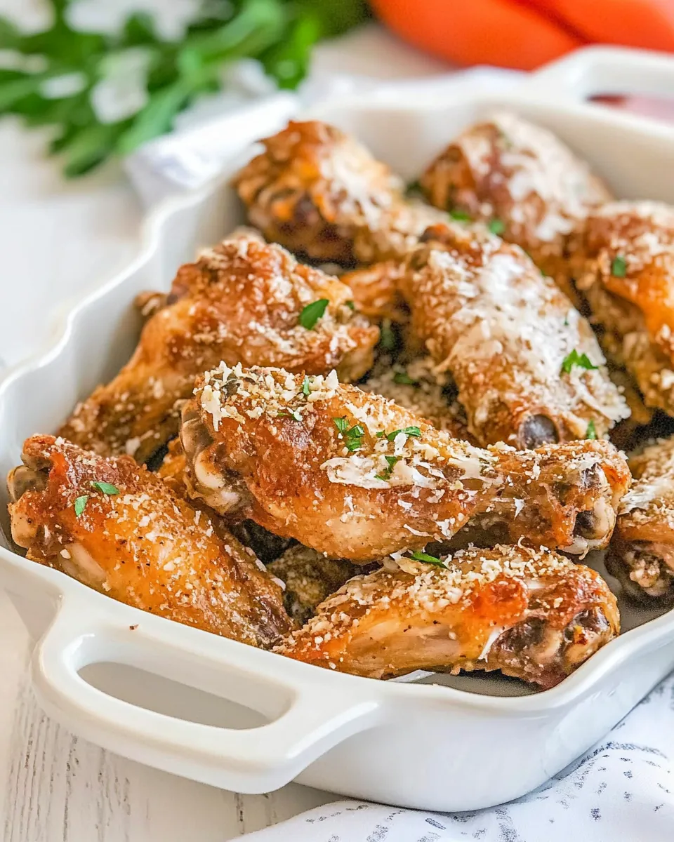 Air Fryer Garlic Parmesan Chicken Wings