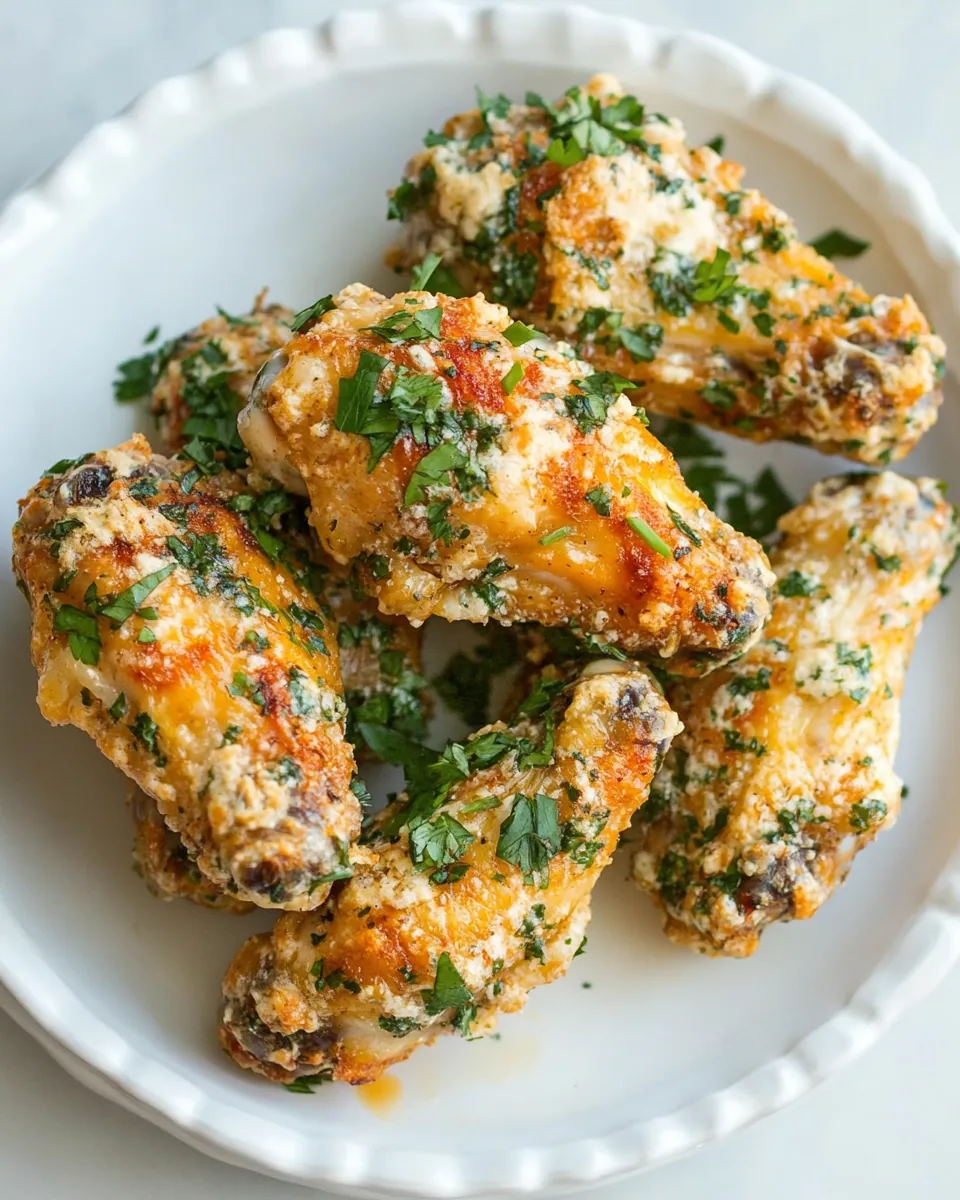 Air Fryer Garlic Parmesan Chicken Wings