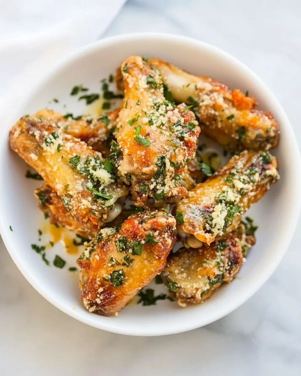 Air Fryer Garlic Parmesan Chicken Wings