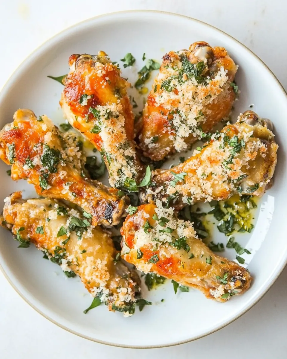 Air Fryer Garlic Parmesan Chicken Wings