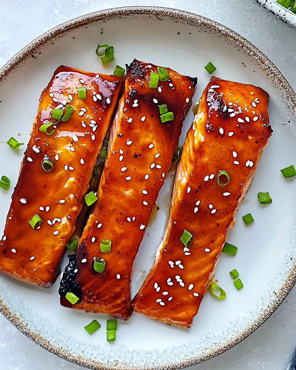 Air Fryer Salmon with Honey Sriracha Glaze